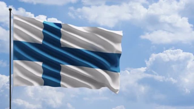 芬兰旗在风的概念