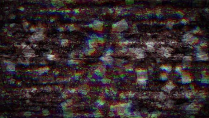 损坏闪烁的RGB数字模拟数据艺术
