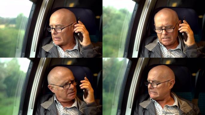 愤怒的人在手机上聊天然后在火车内挂断-模型发布