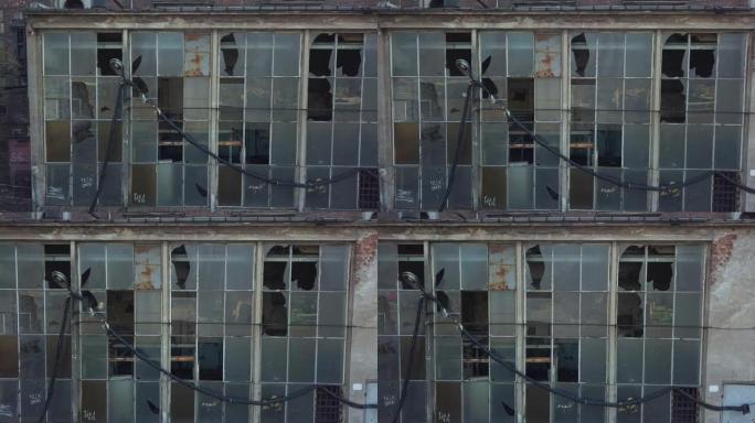 废弃工业仓库工厂砖房破窗架空