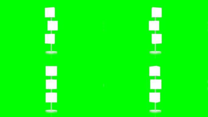 绿色屏幕上的产品显示