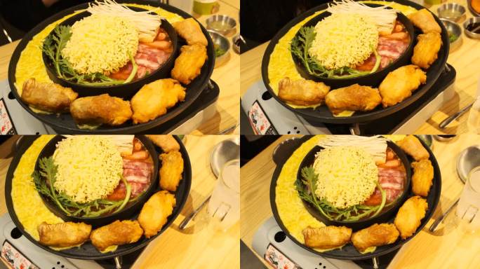 韩国菜美食料理暖食韩式部队锅美食火锅料理