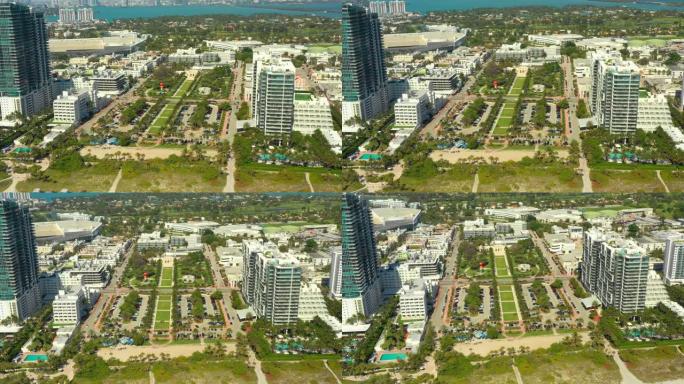 航空视频柯林斯公园迈阿密海滩