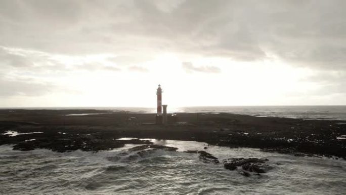 埃尔科蒂略航拍画面中的灯塔埃尔托斯顿-富埃特文图拉岛