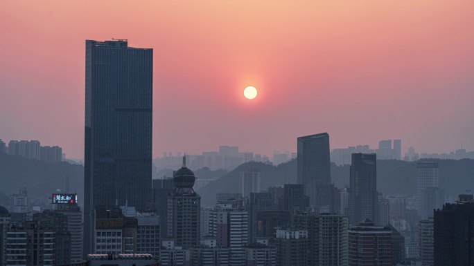 贵阳城市日落