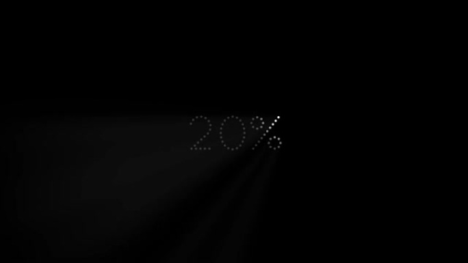 黑色背景上的文本20% 用于复合模式-屏幕