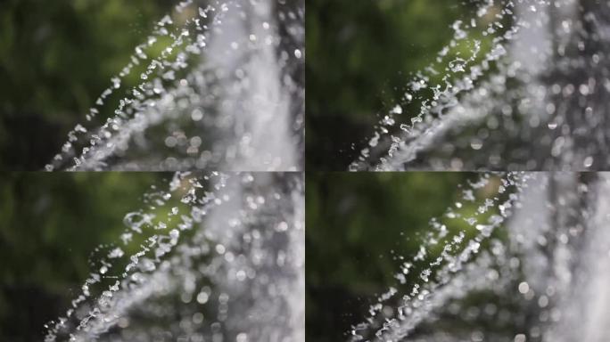 基希讷乌中央公园的喷泉喷射