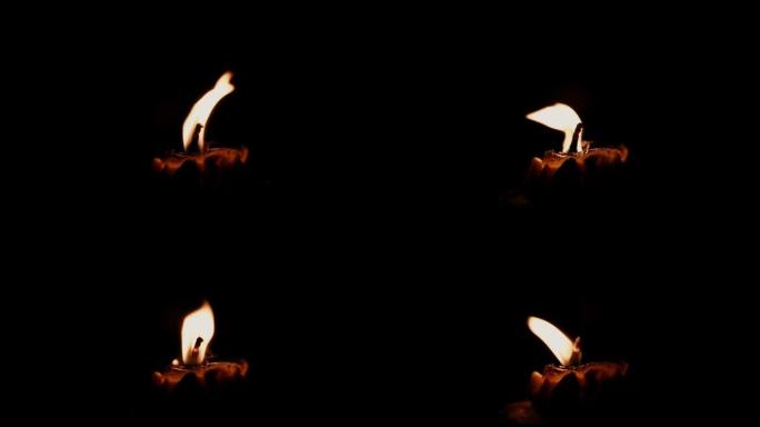 一根蜡烛在黑暗中燃烧，后来熄灭