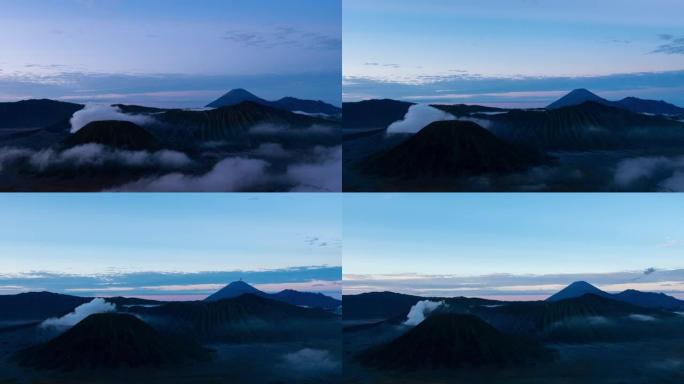 印度尼西亚东爪哇省布罗莫火山4k延时