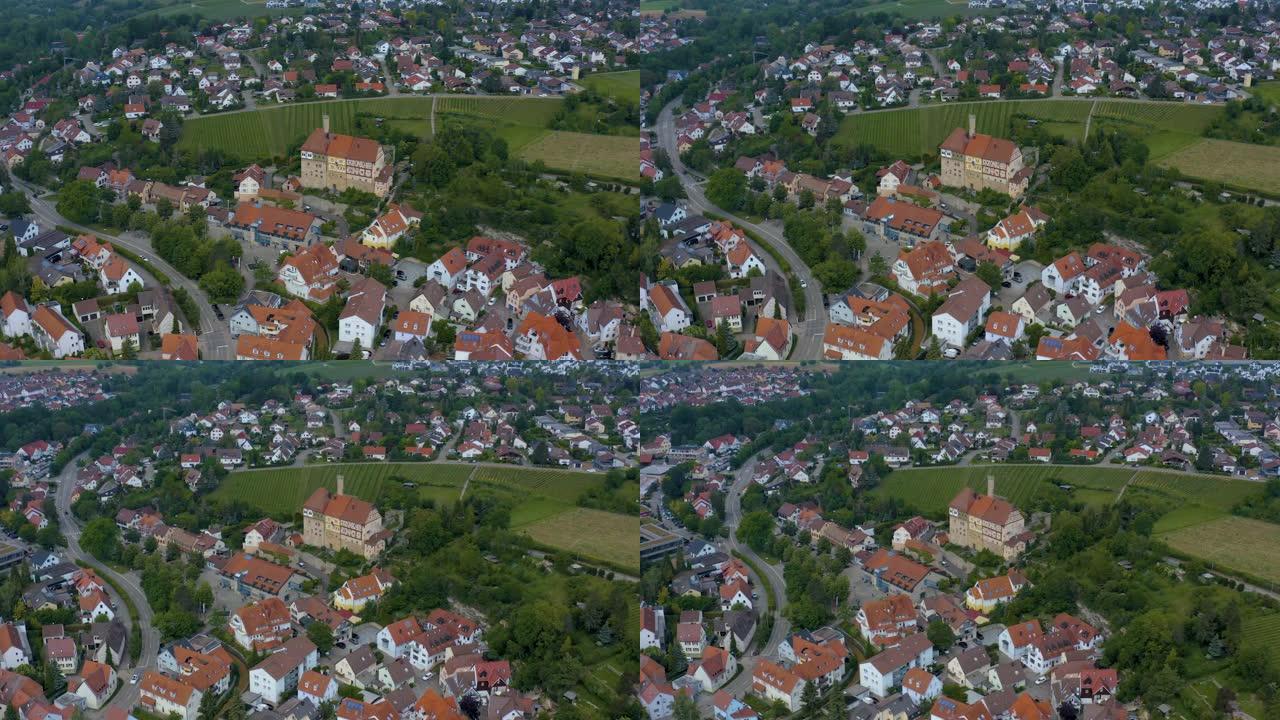 德国塔尔海姆镇和城堡的天线