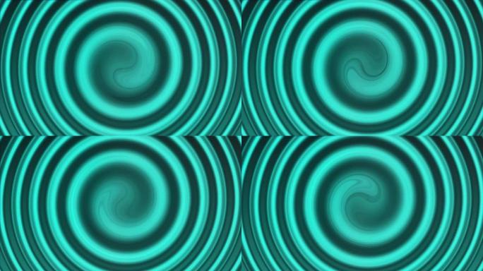 催眠波浪状水色扭曲的黑暗背景循环动画。3d渲染。4K，超高清分辨率股票视频