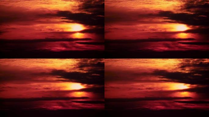 火星上的红色云层和大气层