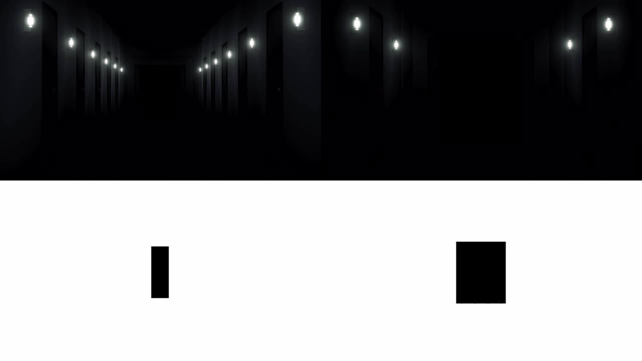 黑暗的走廊，电梯最终打开。