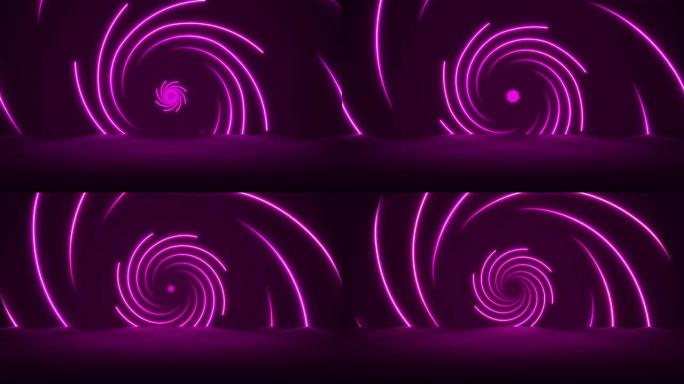 发光霓虹灯-汽波螺旋背景-可循环