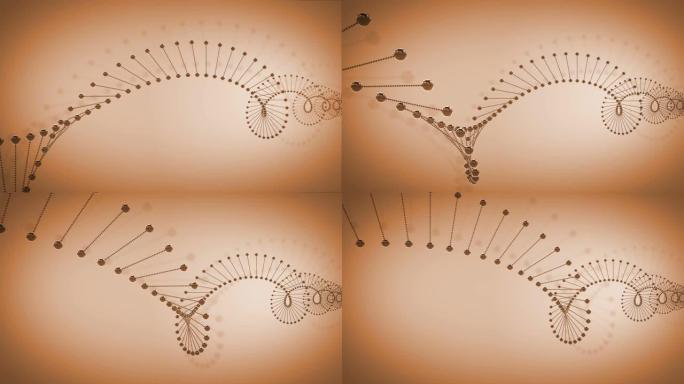 抽象医学概念。4k中的DNA分子背景