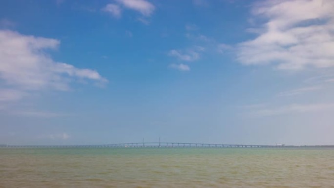 全国最长交通水桥珠海澳门香港全景延时4k中国