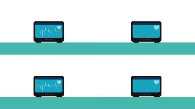 心脏病学ekg医学测试动画