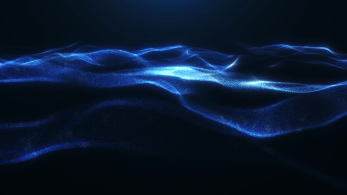 蓝色粒子海汹涌光效