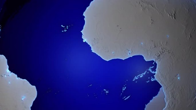 地球与加蓬的边界透明