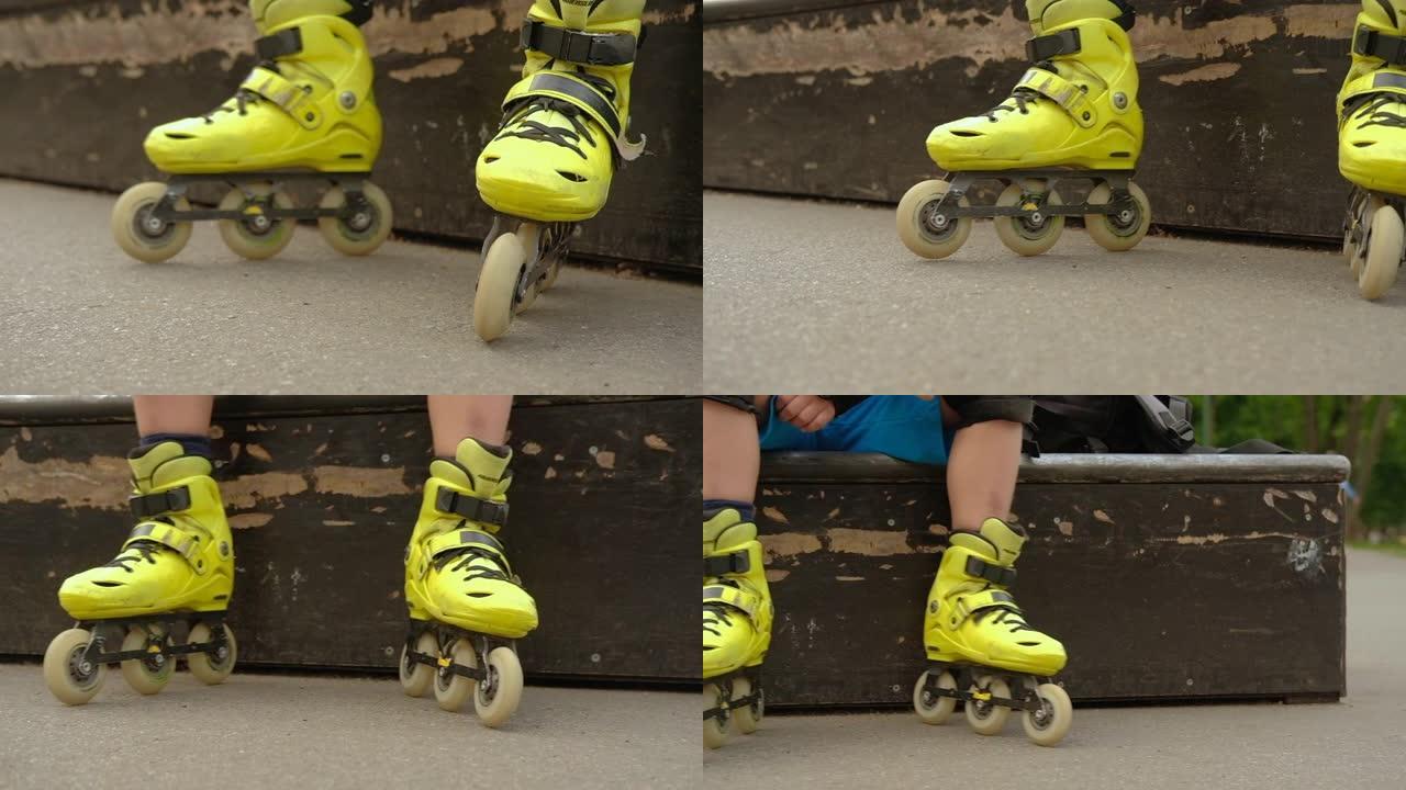 儿童运动爱好设备磨损旱冰鞋