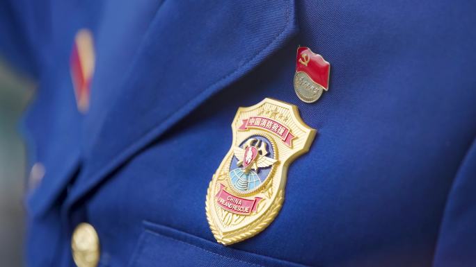 人民警察消防员党徽徽章