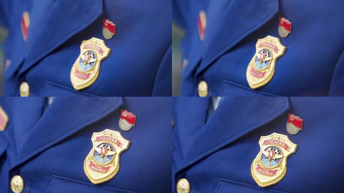 人民警察消防员党徽徽章