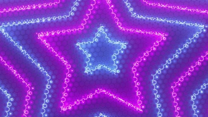 抽象霓虹灯星形抽象发光二极管光背景