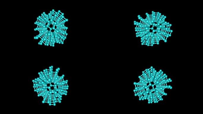 旋转钻石分子视频