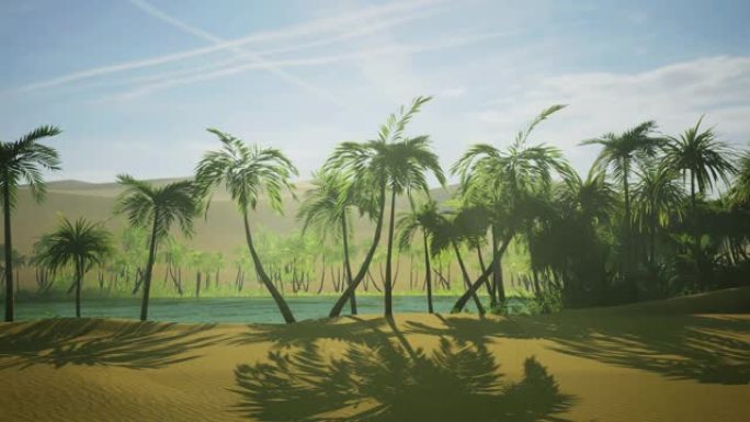 绿洲数字动画中的沙漠