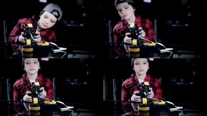 4k儿童男孩控制机械臂玩具