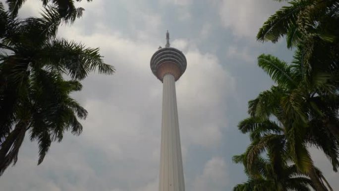 白天时分吉隆坡城著名的塔顶俯瞰4k马来西亚全景