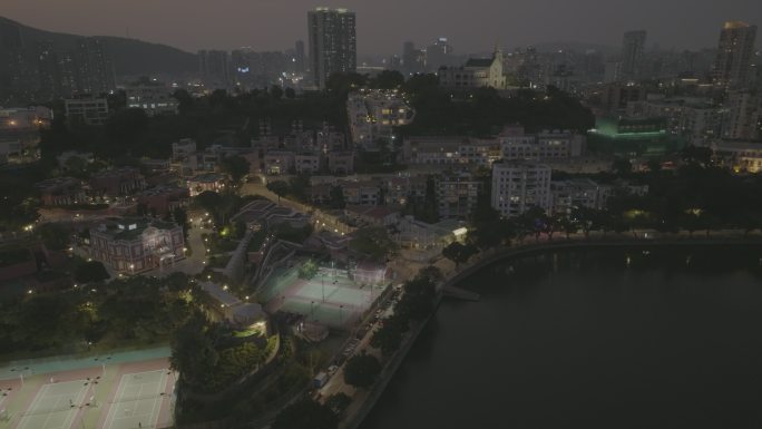 澳门下环夜景4k log