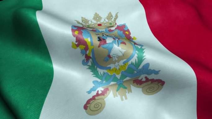 墨西哥瓜纳华托州的旗帜无缝循环摆动动画