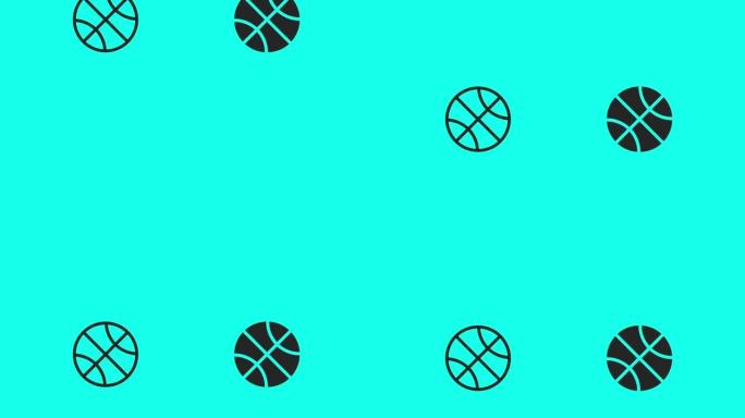 篮球掉落图标-矢量动画