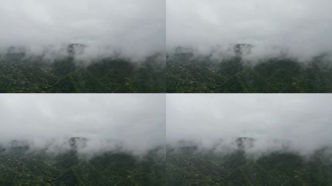 深山云雾缭绕   雨中航拍俯瞰大地山脉