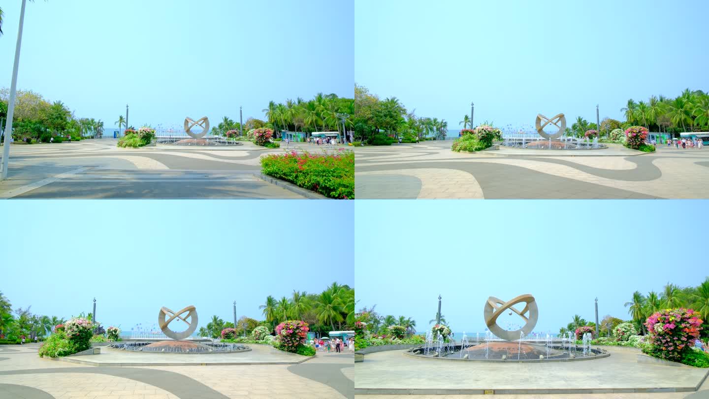 海南 三亚天涯海角景区雕塑喷泉广场