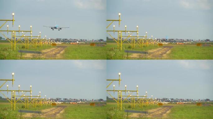 运送乘客降落在史基浦机场的商用飞机