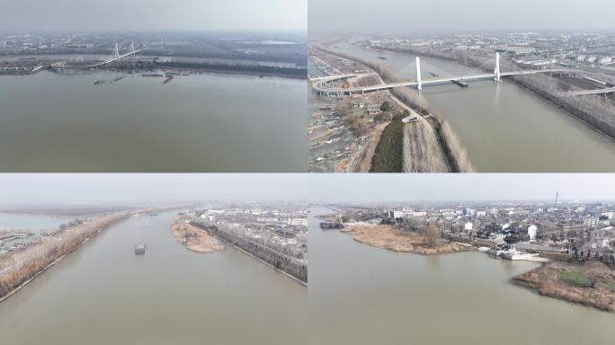 航拍 长江 大桥 扬州