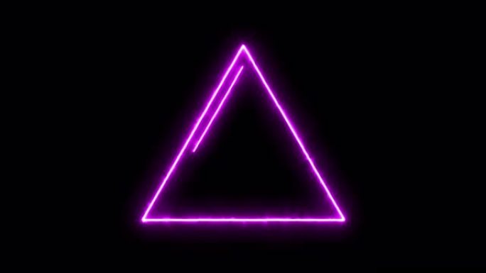 带霓虹灯的抽象背景，三角形。