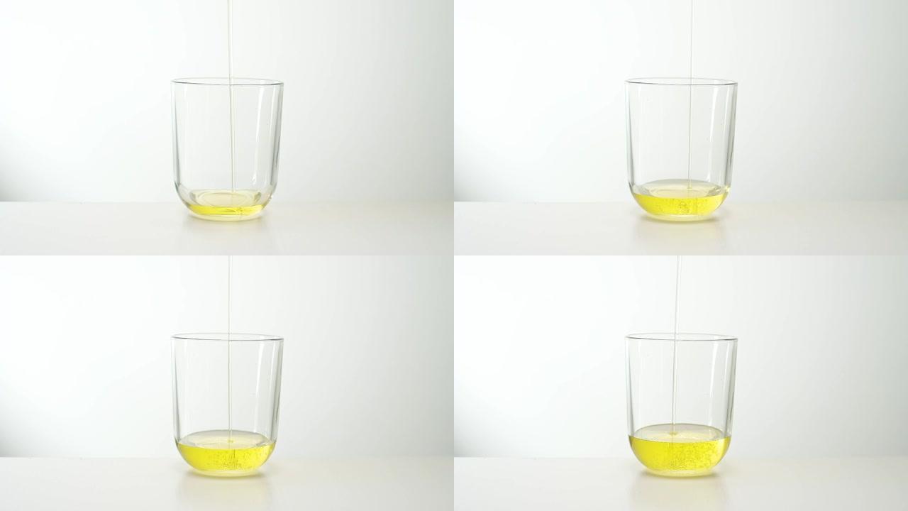 油性液体。玻璃。