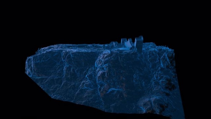 阿尔哈马·德穆尔西亚城堡-俯视图-蓝色