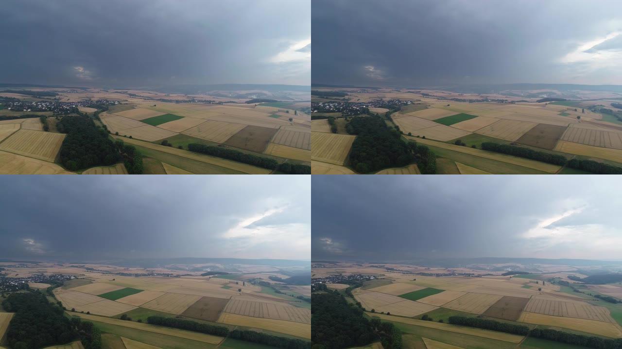 德国景观和即将来临的暴雨
