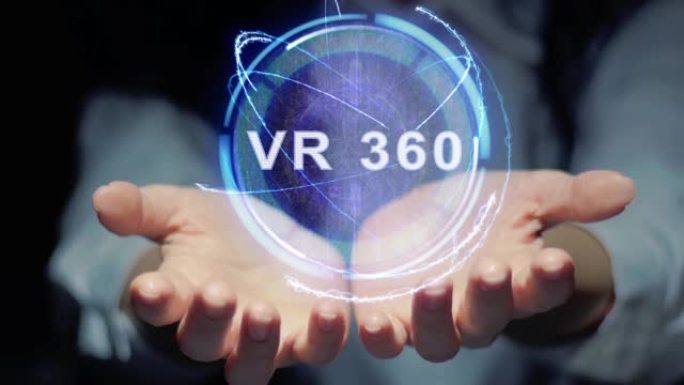 手显示圆形全息VR 360