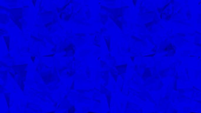 抽象蓝色多边形3d背景。无缝循环。