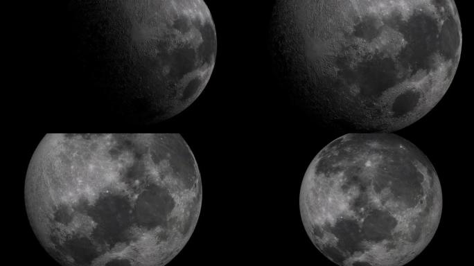 飞越月球表面。3d渲染。