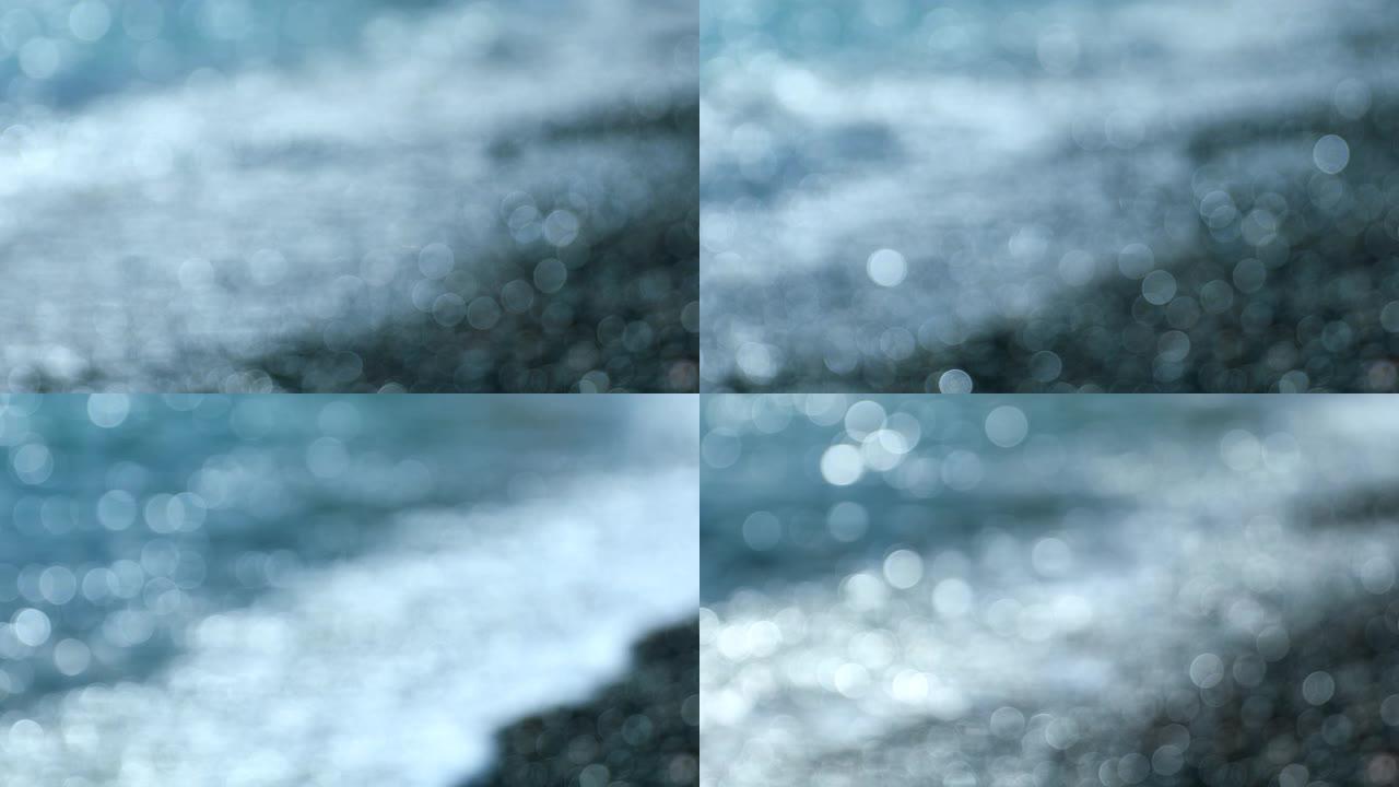 白色海水圈的彩色抽象波克