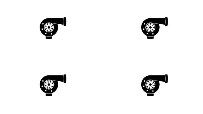 汽车涡轮增压器的动画