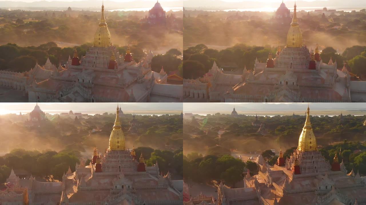 缅甸蒲甘阿难寺鸟瞰图