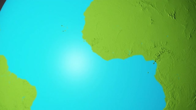 地球与加蓬的边界图形