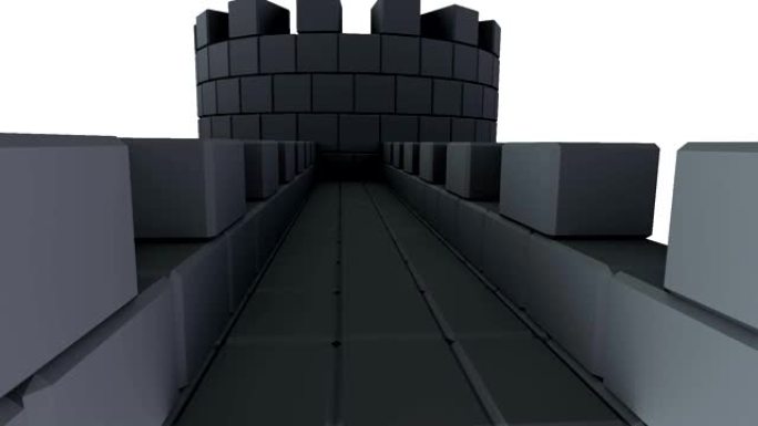 3D石头要塞3d动画